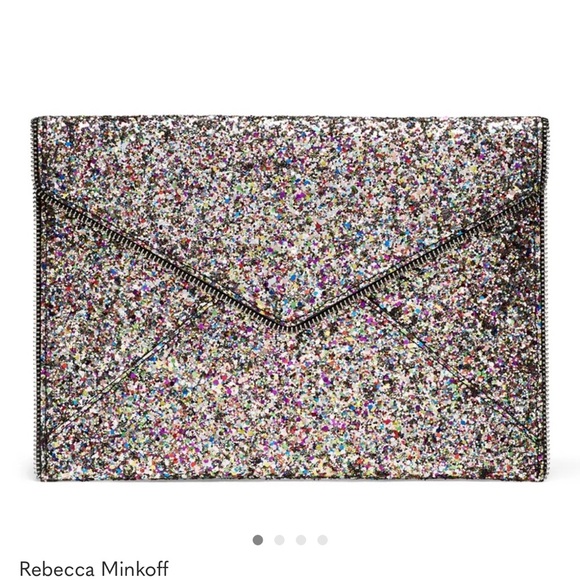 Rebecca Minkoff Handbags - Rebecca Minkoff Glitter Envelope Clutch Like New